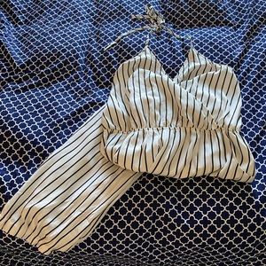 Black and white romper